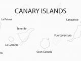 Map Of Canary islands Spain Outline Map Of Canary islands