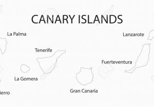 Map Of Canary islands Spain Outline Map Of Canary islands