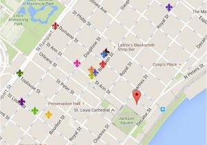 Map Of Casinos In Ohio French Quarter Map New orleans Dining and Nightlife Locations