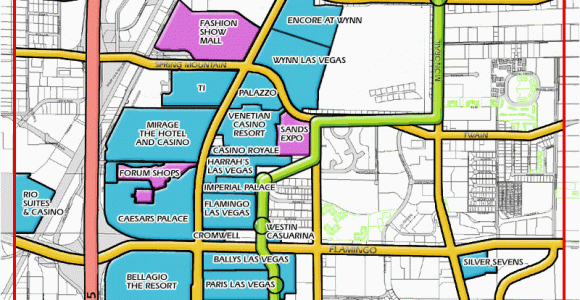 Map Of Casinos In Ohio Las Vegas Maps Las Vegas Strip Map