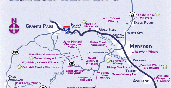 Map Of Cave Junction oregon the oregon Wine Info