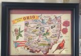 Map Of Celina Texas 8 X 10 Framed Oversized Vintage Ohio Map Postcard 1950s Ohio