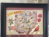 Map Of Celina Texas 8 X 10 Framed Oversized Vintage Ohio Map Postcard 1950s Ohio