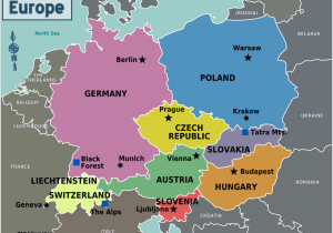 Map Of Central Europe with Cities Central Europe Wikitravel