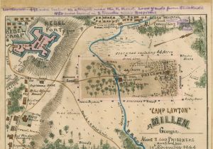 Map Of Central Georgia File Camp Lawton at Millen Georgia About 8 600 Prisoners