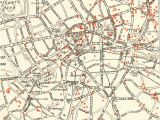 Map Of Central London England Air Raid Great War London