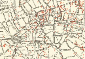 Map Of Central London England Air Raid Great War London