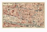 Map Of Central Paris France 1929 France Paris Central Giclee Print Art Art Paris Map