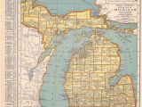 Map Of Cities In Michigan 1939 Michigan Vintage atlas Map by Oddlyends On Etsy Map Love