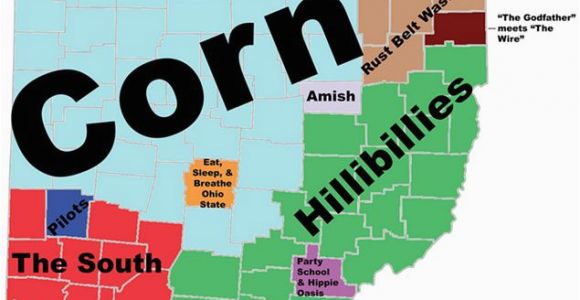 Map Of Cities In Ohio 8 Maps Of Ohio that are Just too Perfect and Hilarious Ohio Day