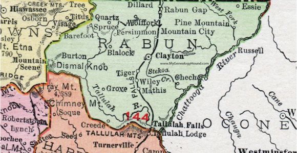 Map Of Clayton Georgia Rabun County Georgia 1911 Map Rand Mcnally Clayton Mountain