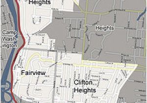 Map Of Clifton Cincinnati Ohio Vine Street Cincinnati Wikivisually
