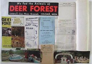 Map Of Coloma Michigan Vtg Coloma Mi Travel Brochures Map Deer forest Postcards Paw Paw