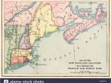 Map Of Colonial New England French Colonial Map Stockfotos French Colonial Map Bilder
