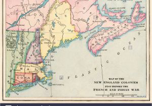 Map Of Colonial New England French Colonial Map Stockfotos French Colonial Map Bilder