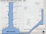 Map Of Colorado Airports Colorado Springs Municipal Cos Airport Terminal Map