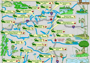 Map Of Colorado attractions Colorado Map Of Fishing In Rivers Lakes Streams Reservoirs