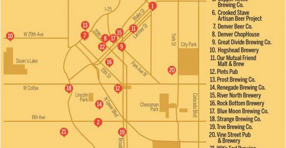 Map Of Colorado Breweries the Ultimate Guide to Craft Brewing In Denver Denver Beers