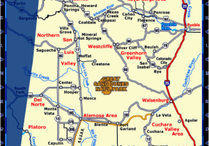 Map Of Colorado Cities and towns south Central Colorado Map Co Vacation Directory