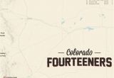 Map Of Colorado Fourteeners Amazon Com 58 Colorado 14ers Map 18×24 Poster Gray Posters Prints