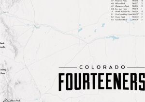 Map Of Colorado Fourteeners Amazon Com Best Maps Ever 58 Colorado 14ers Map Framed 18×24 Poster