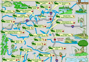 Map Of Colorado Lakes Colorado Map Of Fishing In Rivers Lakes Streams Reservoirs