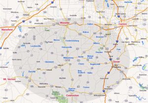 Map Of Columbus Ohio and Surrounding area Ohio Amish Country area Map Information
