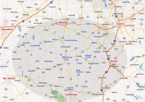 Map Of Columbus Ohio and Surrounding area Ohio Amish Country area Map Information