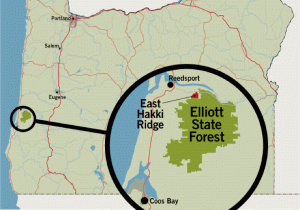 Map Of Coos Bay oregon orww Elliott State forest Maps