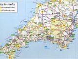 Map Of Cornwall and Devon England Englisch