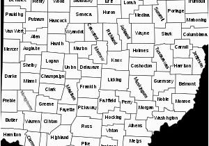 Map Of Counties In Ohio with Cities List Of Counties In Ohio Wikipedia