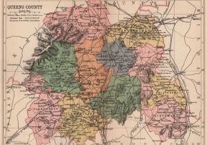 Map Of County Laois Ireland Details About Queens County Laois Antique County Map Leinster Ireland Bartholomew 1882