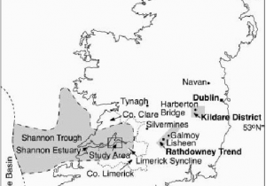 Map Of County Limerick Ireland Map Of Ireland Showing the Location Of the Shannon Trough and