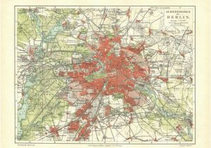 Map Of Cuenca Spain Vintage City Map Of Berlin and Environs 1920s by