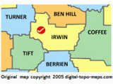 Map Of Dallas Georgia Irwin County Georgia Genealogy Genealogy Familysearch Wiki