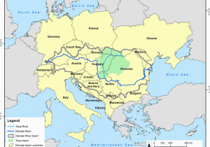 Map Of Danube River In Europe Map Of Danube River Basin and Tisza River Sub Basin source