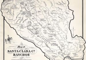 Map Of Death Valley In California Ralph Rambo S Hand Drawn Map Of Santa Clara Valley Ranchos During