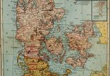 Map Of Denmark In Europe 1921 Map Of Denmark with Insets Of Iceland Faroe islands