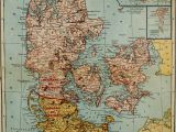 Map Of Denmark In Europe 1921 Map Of Denmark with Insets Of Iceland Faroe islands