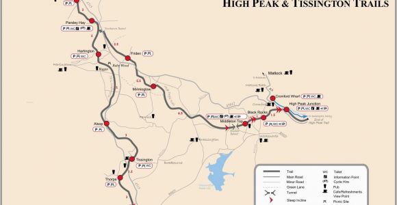 Map Of Derbyshire England Tissington High Peak Trails England Map Derbyshire England