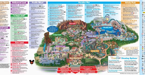 Map Of Disneyland California Adventure Park Disneyland Park Map In California Map Of Disneyland
