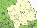 Map Of District Councils In England York Postcode area and District Maps In Editable format