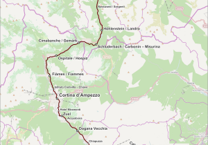 Map Of Dolomites Italy Dolomitenbahn Wikipedia