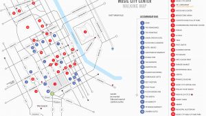Map Of Downtown Nashville Tennessee Walking Map Nashvillemusiccitycenter Com