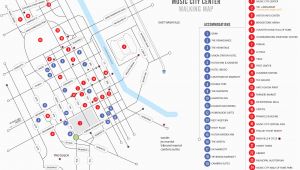 Map Of Downtown Nashville Tennessee Walking Map Nashvillemusiccitycenter Com