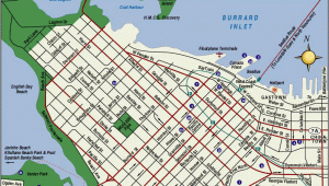 Map Of Downtown Vancouver Canada Downtown Vancouver Map tourist attractions In Vancouver