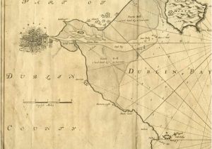 Map Of Dublin Ireland and Surrounding area Map Of Dublin Bay From Portmarnock to Dunleary Captain G Collins