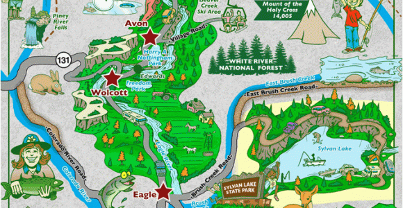 Map Of Eagle County Colorado Eagle River Vail area Fishing Map Colorado Vacation Directory