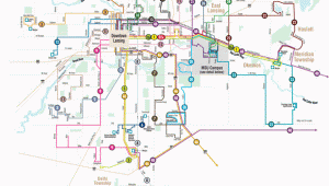 Map Of East Lansing Michigan Lansing Michigan Public Transportation Map Lansing Mappery