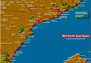 Map Of East Spain Detailed Map Of East Coast Of Spain Twitterleesclub